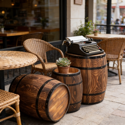 酒桶婚庆木桶户外装饰橡木桶啤酒桶实木制红酒桶酒吧展会装修定制