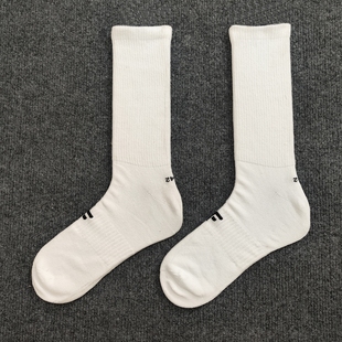 袜子男式 长筒袜纯棉纯白色简约百搭运动高帮袜高筒学生防臭 春夏季