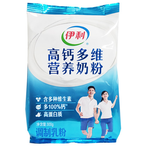 伊利高钙多维营养奶粉300克袋装