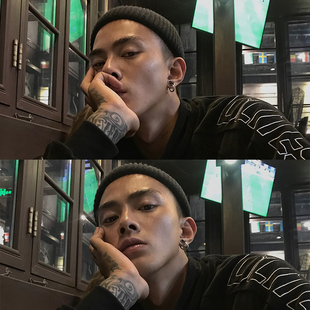 针织帽男士 帽子男潮牌毛线帽冬天保暖棉帽地痞帽瓜皮帽冷帽 秋冬季