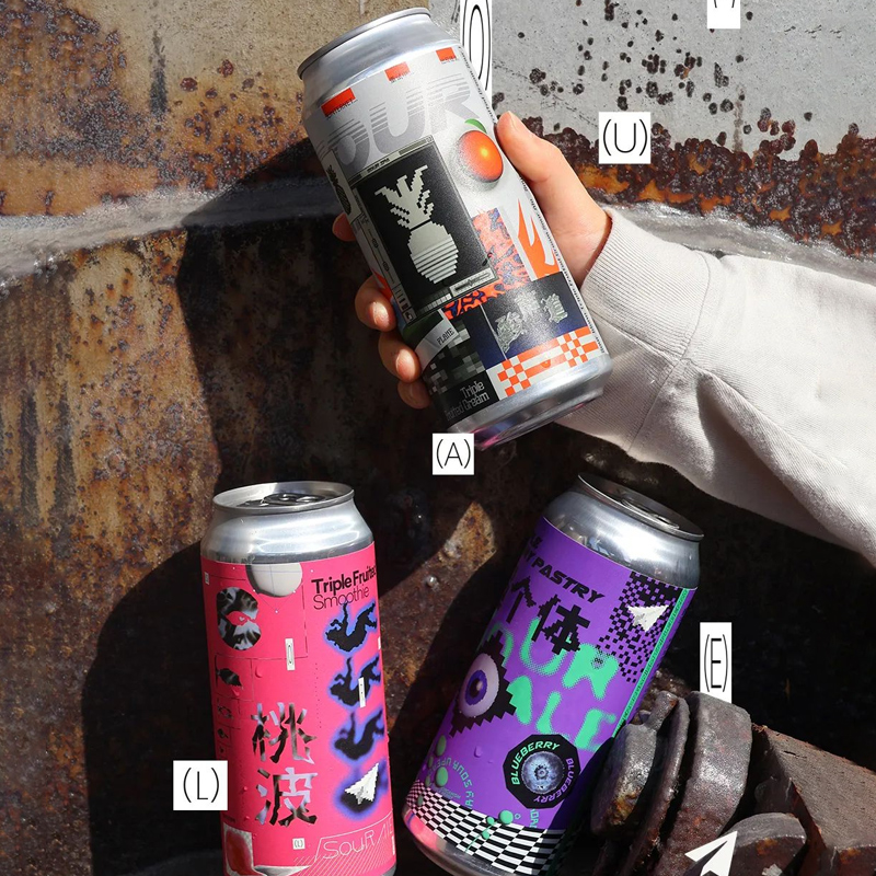 纸飞机酿造水果酸艾尔超个体树莓酸声道芒果菠萝桃波473ml大罐装