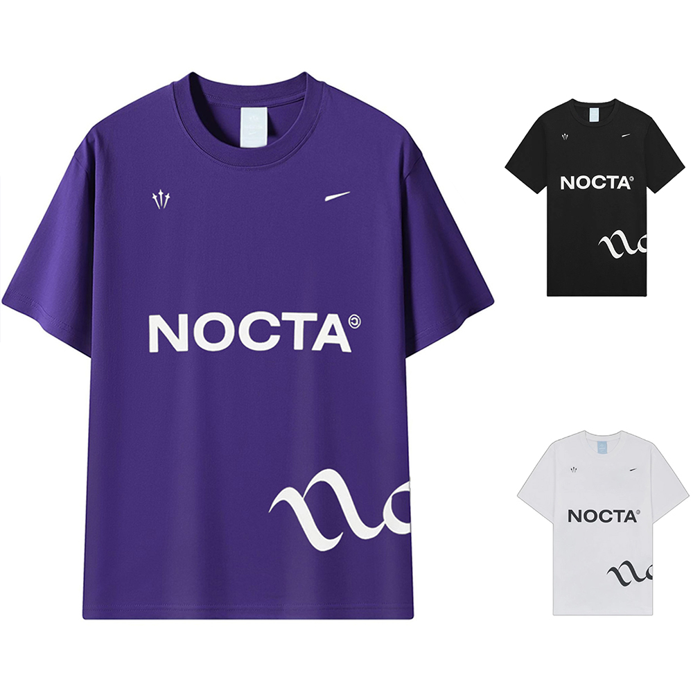 NOCTA联名款男女同款宽松圆领印花t恤字母印花纯棉运动短袖上衣