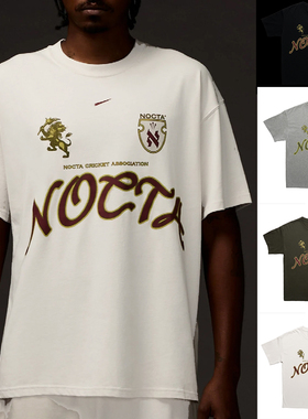 25SS外贸NOCTA联名款纯棉运动宽松圆领印花t恤男女字母印花短袖