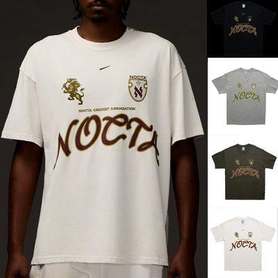 25SS外贸NOCTA联名款纯棉运动宽松圆领印花t恤男女字母印花短袖