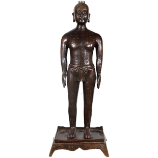 仿古针灸铜人模型黄铜清晰刻字穴位经络针灸人