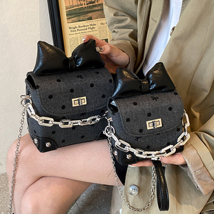 超火波点迷你小包包女2025新款 爆款 潮高级感单肩斜挎包复古手机包