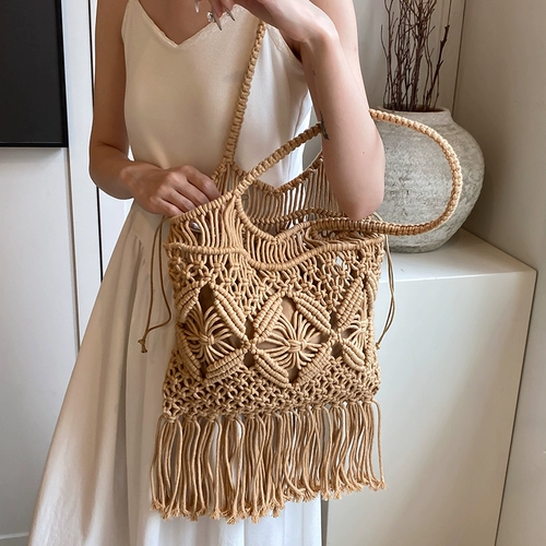 Брендовая ретро плетеная вместительная и большая пляжная сумка для путешествий, Южная Корея, стиль бохо