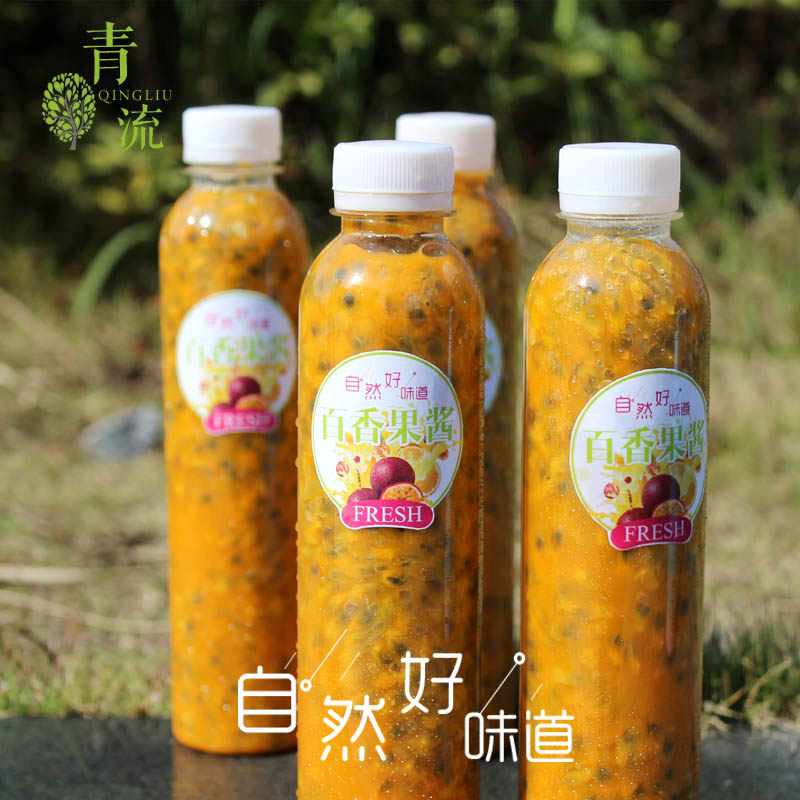 百香果酱新鲜原浆浓缩奶茶果肉二瓶装鸡蛋果冷冻果汁冲水家用小瓶券后32.80元
