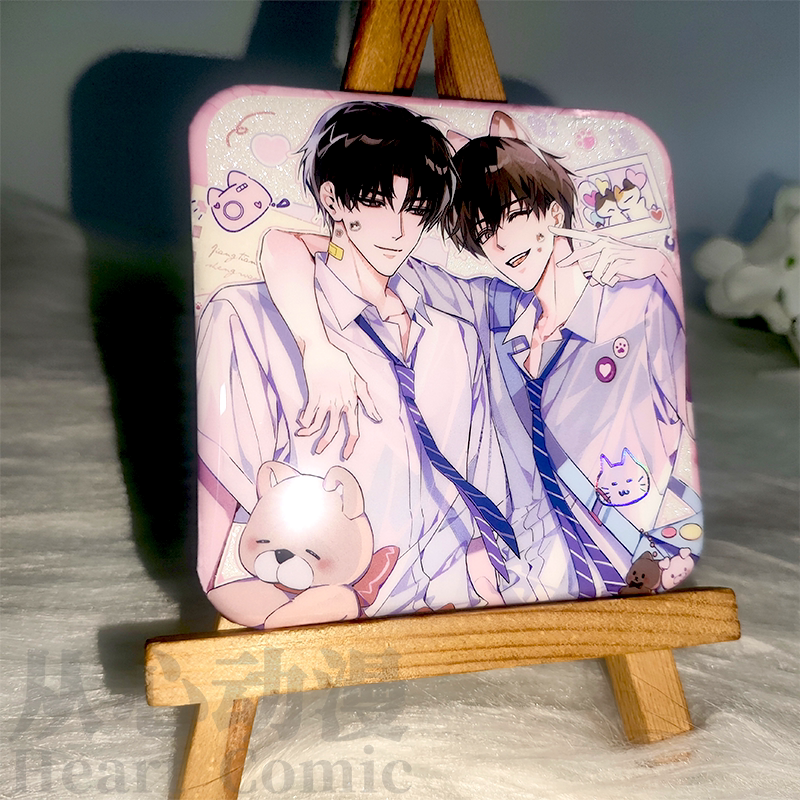 正版 某某假日系列相逢徽章色纸套组游乐园打卡棒谷子