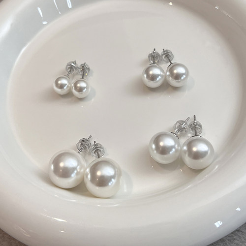 澳白珍珠耳钉女2024新款爆款