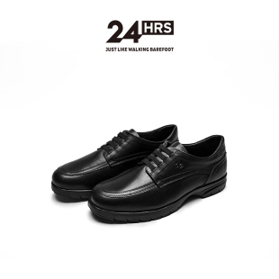 24Hrs西班牙进口男士休闲皮鞋 舒适缓震小牛皮乐福鞋 12102