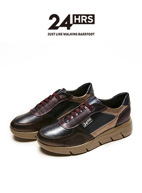 24Hrs西班牙24小时进口女士厚底单鞋  休闲时尚运动鞋26615