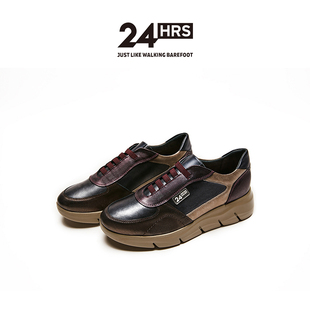 24Hrs西班牙24小时进口女士厚底单鞋 休闲时尚运动鞋26615