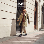 透气小牛皮鞋 24Hrs西班牙24小时进口男士 系带商务休闲皮鞋 11744