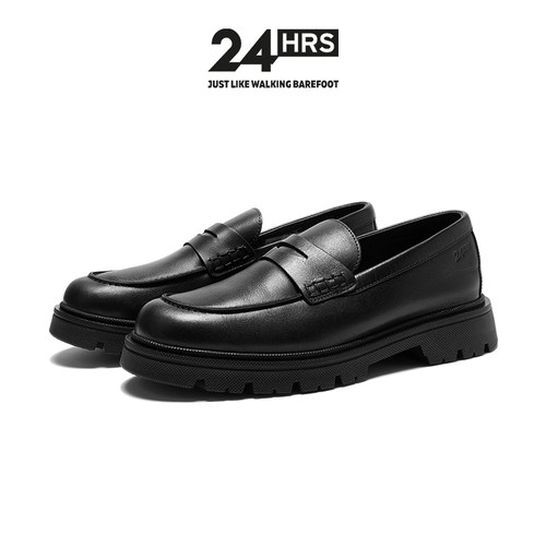 24HRS西班牙进口小牛皮休闲男鞋