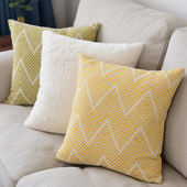 三角纹沙发抱枕日式 客厅靠垫不含芯床头大靠枕套可拆洗方形靠背垫