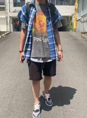 自主高品质·第三季3rd蓝格子坎肩衬衫 正确版高品质五金riri拉链