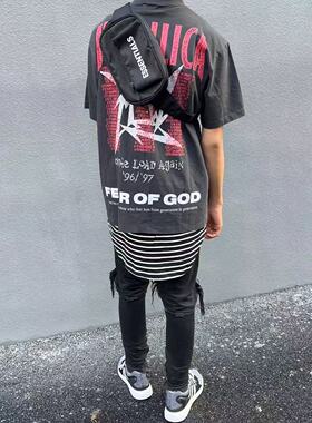 自主第四季4th条纹打底背心美式高街风格叠穿内搭打底衫男女款