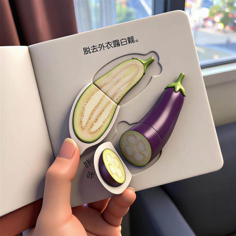 3d立体翻翻书水果蔬菜宝宝启蒙认知儿童绘本0~3岁撕不烂早教书