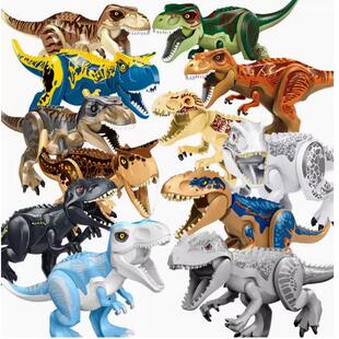大号霸王龙食暴龙迅猛龙翼龙恐龙世界积木拼装玩具场景模型可拆卸