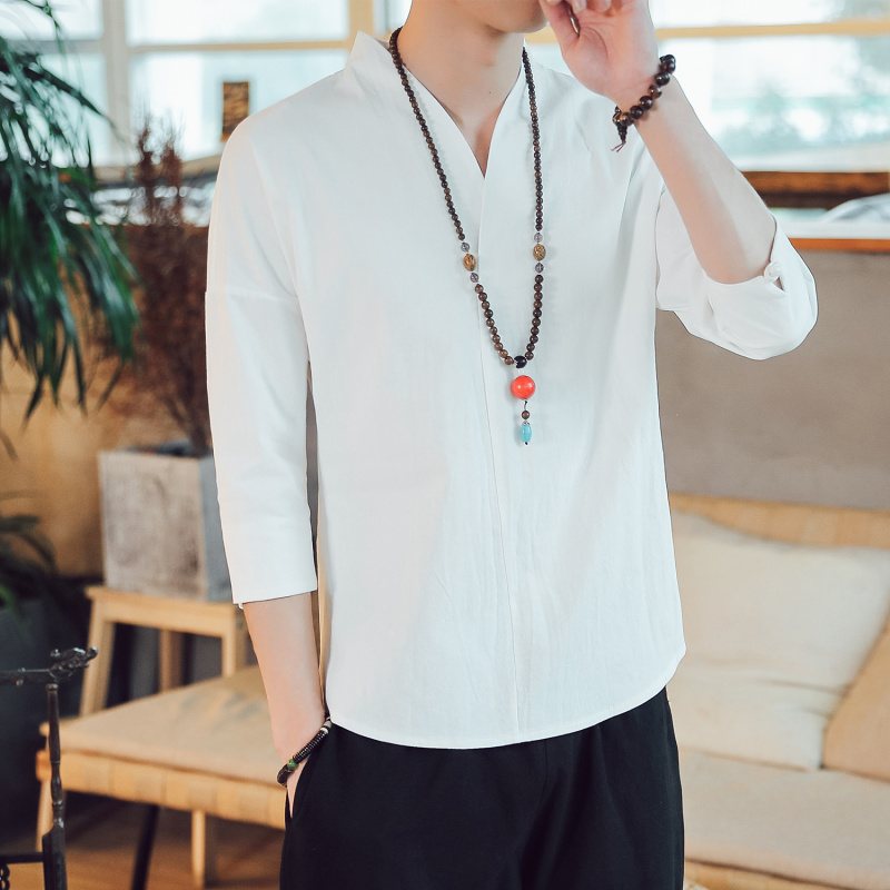 道士服装男中国风禅意茶人服男士茶艺师唐青少年宋制汉汉服古胖唐