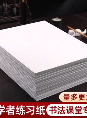 宣纸书法专用纸美术专用国画生宣练字纸毛笔半生半熟四尺四开六开三开工笔画熟宣加厚4K8KA4A3初学者练习纸