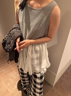 时尚 coffee小姐 新款 2025秋季 ins潮甜美拼蕾丝休闲百搭背心女 韩版