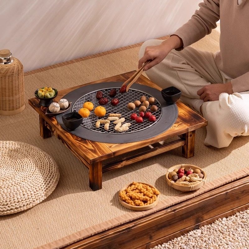 围炉煮茶烤火炉套装多功能农村取暖炉烧烤架实木冬天取暖炉炭火盆,餐饮具,煮茶炉,淘宝优惠券,粉丝福利购,淘宝优惠卷