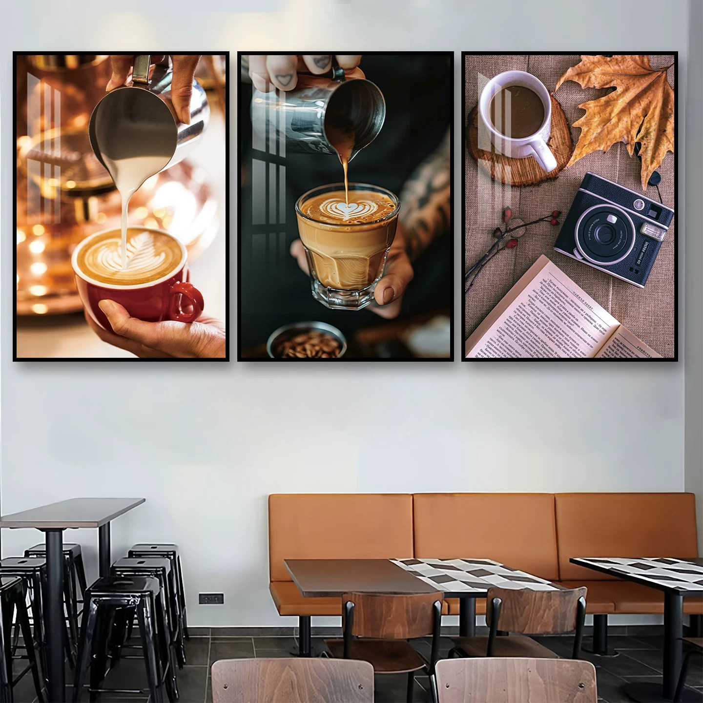 咖啡馆奶茶店装饰画商铺壁画墙面现代装饰画