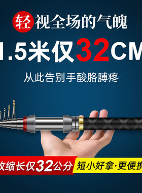 游钓百川迷你小海竿短节