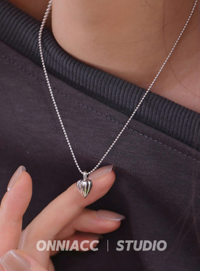 立体爱心箭头项链女锁骨链纯银高级感轻奢小众简约2026年新款爆款