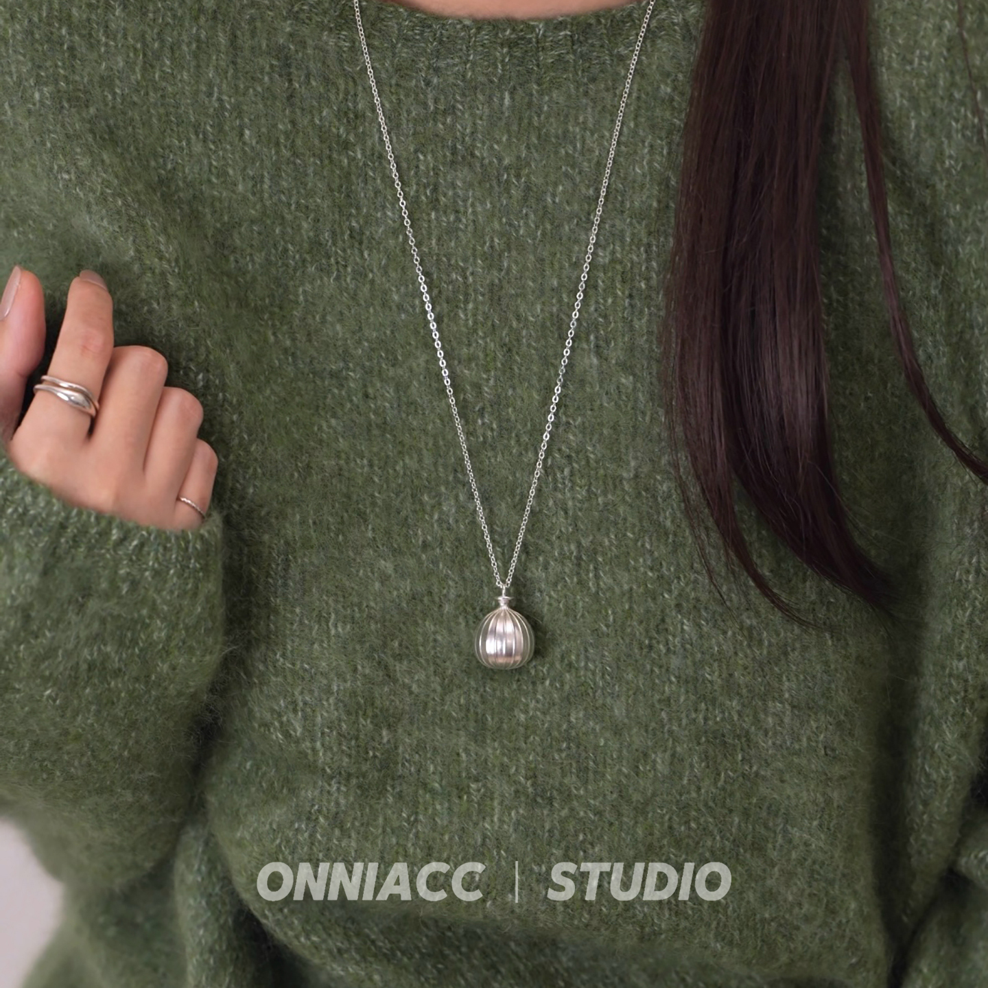 瓶子酒壶项链女长款毛衣链纯银