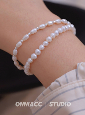 天然巴洛克异形珍珠手链女款s925纯银高级感轻奢小众2026年新款