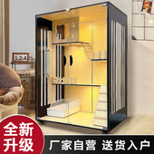 猫别墅实木猫笼子猫舍家用猫窝展示柜两层猫咪繁殖繁育笼超大猫屋