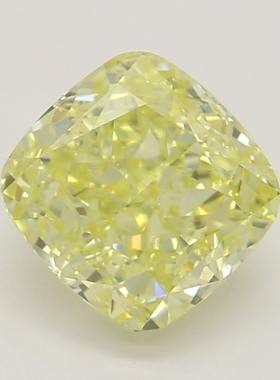 CY宝饰 GIA彩钻1.01克拉浓彩黄色FIY / SI1枕形裸钻裸石NONE