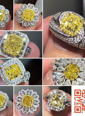 CY宝饰专业裸钻定制freestyle有图就能做铂金18K白金戒指吊坠耳钉