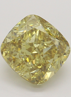 CY宝饰 GIA彩钻1.11克拉深彩黄色FDBY / VS1枕形裸钻裸石