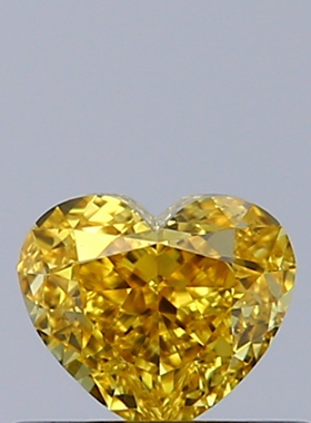 CY宝饰 GIA彩钻0.54克拉艳彩橙黄色FVOY / VS2心形裸钻裸石NONE