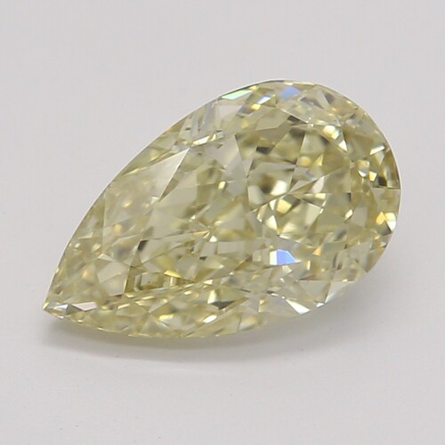 CY宝饰 GIA彩钻0.82克拉中彩黄色FBY / VVS2梨形水滴形裸钻裸石