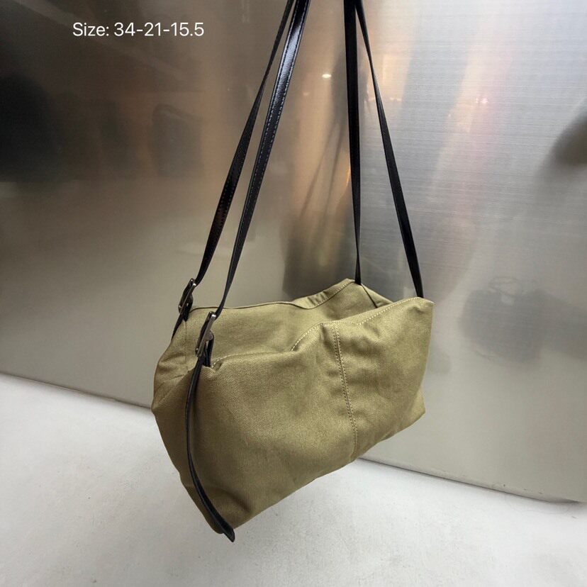 包包女2026秋季新款撞色复古帆布托特大容量洋气休闲感单肩腋下包