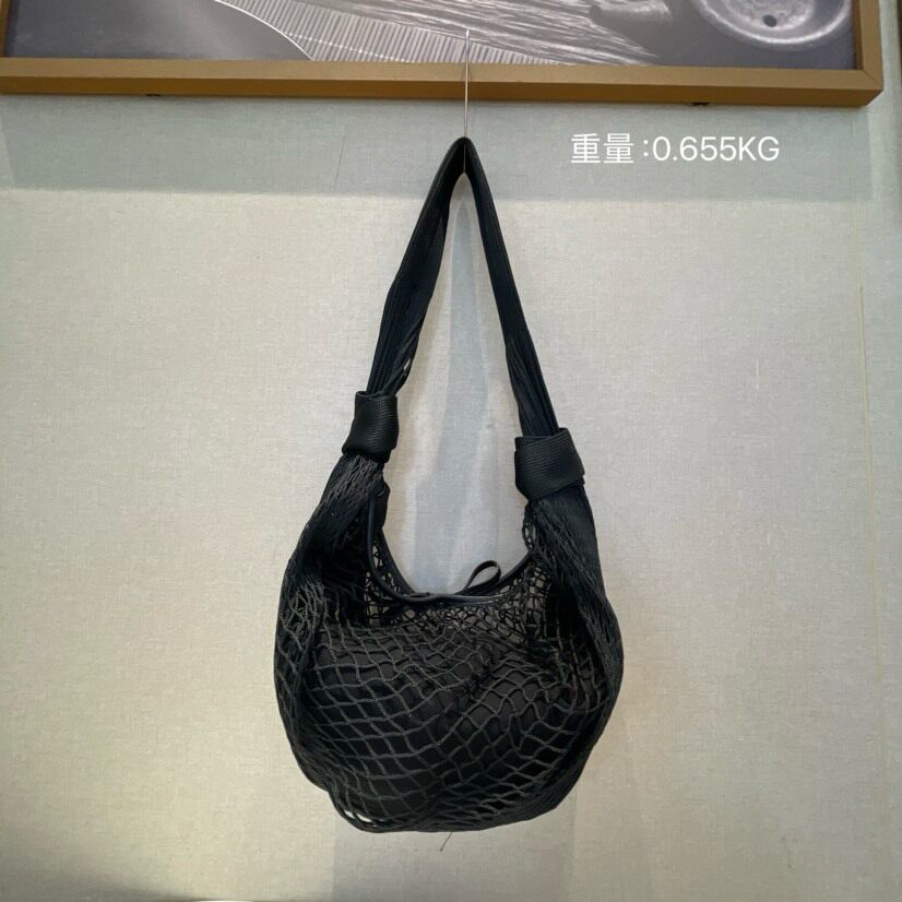 包包女2026新品网红同款时尚百搭网兜撞色牛角包设计单肩斜挎包潮