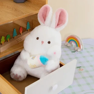 毛绒玩具布娃娃公仔儿童奶瓶生日礼物兔兔玩偶抱枕可爱女孩