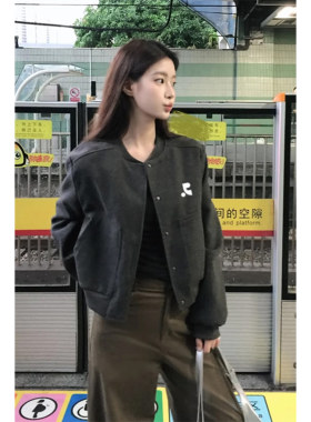 【韩国购】Restandretion复古宽松休闲夹克上衣女棒球服外套