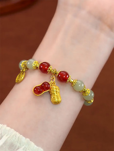 抖音同款好事花生福牌气质手链女款网红个性手串送闺蜜女友礼物潮