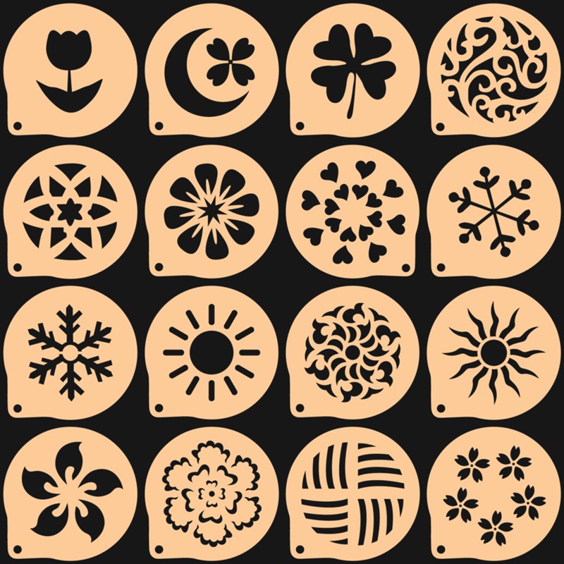 咖啡拉花模具亚克力材质