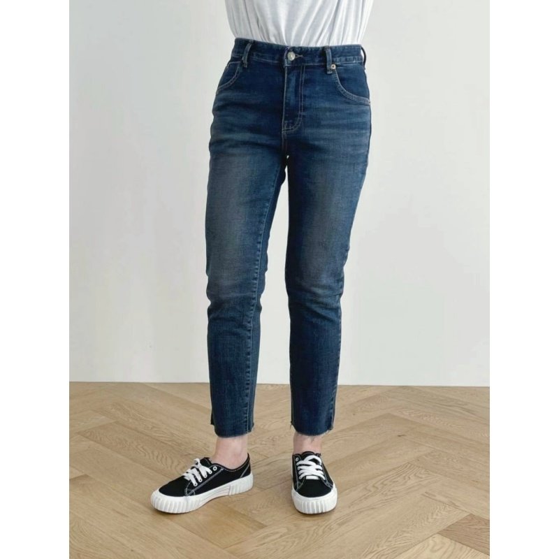 韩国adlib弹力九分烟管裤