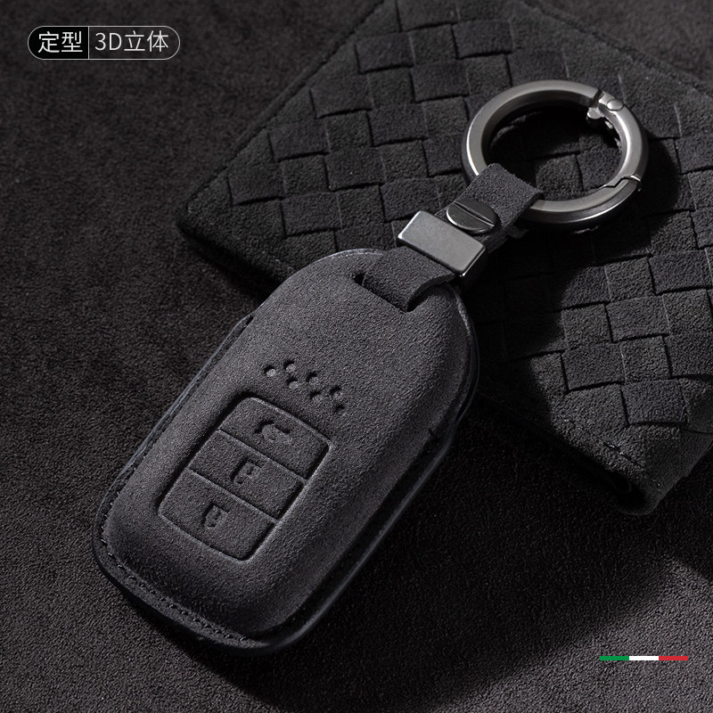 适用于本田钥匙套翻毛十代雅阁CRV享域英仕派皓影汽车钥匙包壳扣