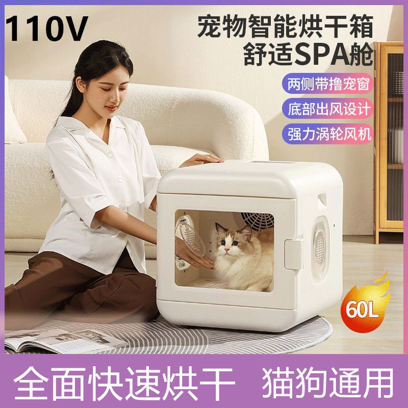 跨境110V美规台湾日本美国宠物烘干机箱吹水机猫咪狗狗吹风机干毛