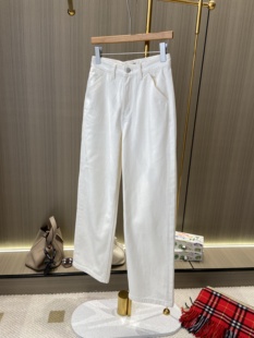 休闲百搭长裤 渠道好货秋冬新款 女士高腰显瘦直筒植绒牛仔裤