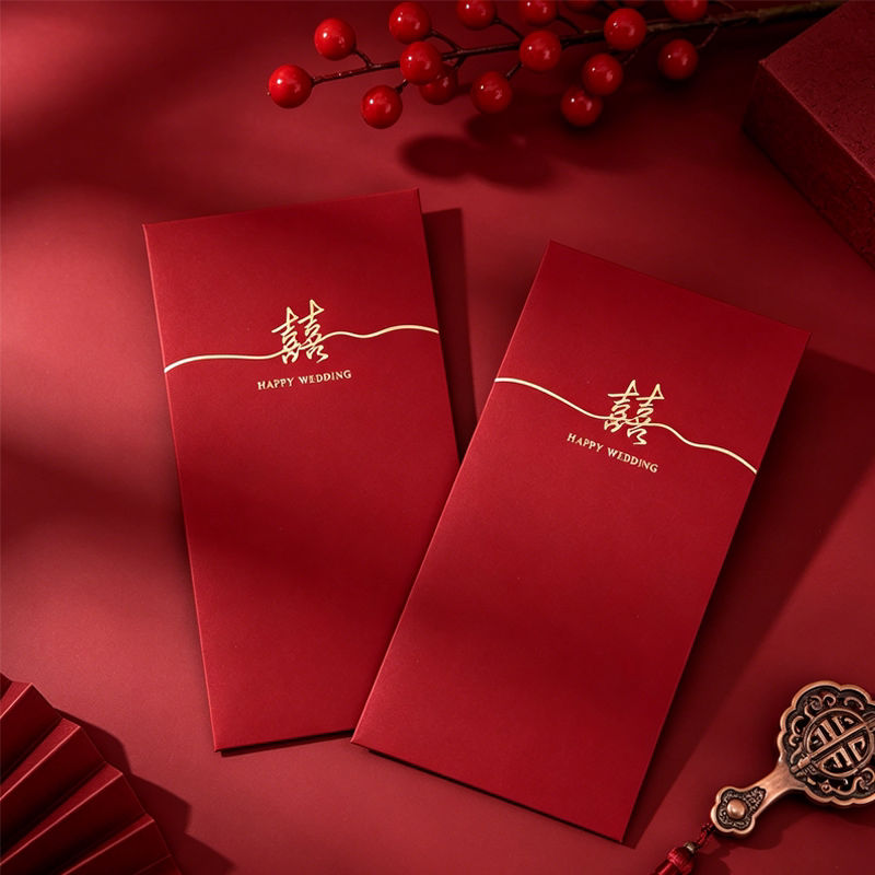 喜字红包千元中号结婚新婚礼袋利是封伴手礼结大气订婚囍字2026年图片